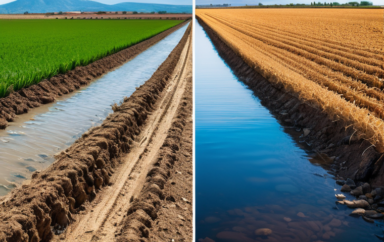 농업 관련 법규 - Image Prompt 1: The Transformation of Resource Management (Water and Soil)**