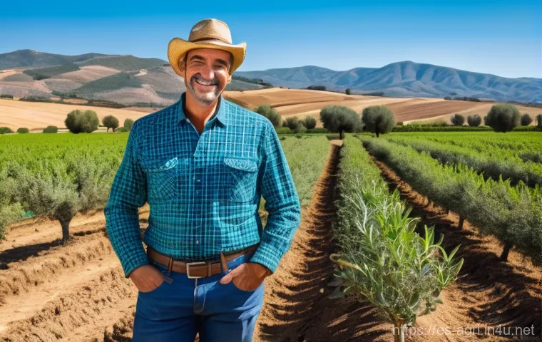 농업 바이오 기술 혁신 - Image Prompt 1: Resilient Harvest in the Spanish Countryside**
