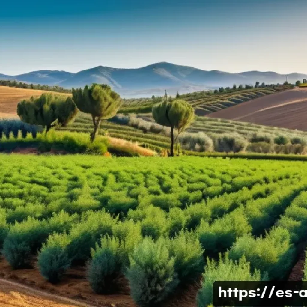 농업 인공지능 활용 - A modern agricultural field at sunrise with farmers monitoring real-time soil moisture sensors and w...